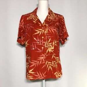 Mango Bay with Bird of Paradise button down shirt